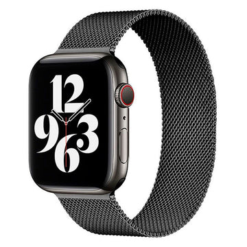 Lippa Apple Watch (38/40/SE/41/42mm) Magnetic Stainless Steel Strap - Black