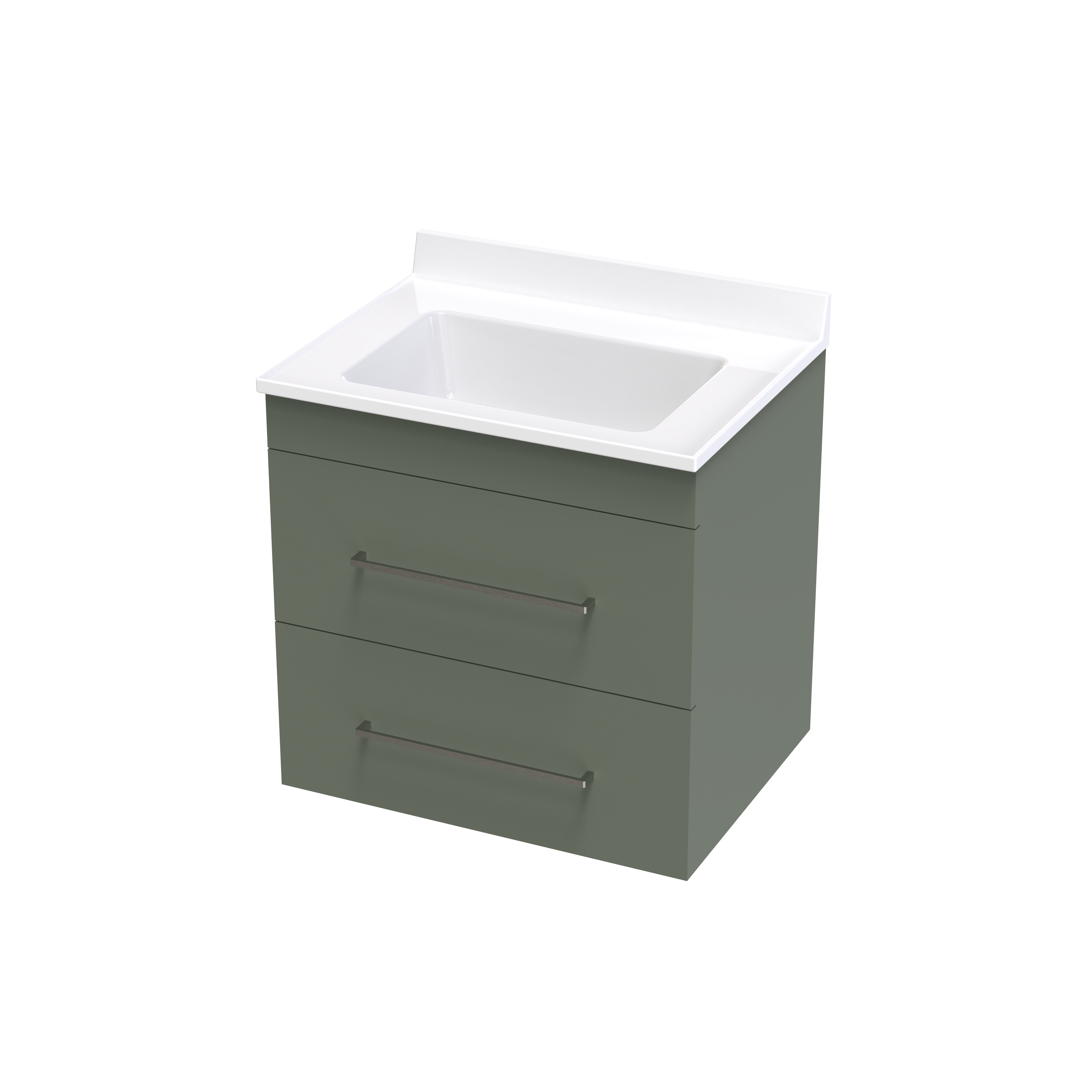Cashmere Statesman 600 Double Drawer Wall Vanity