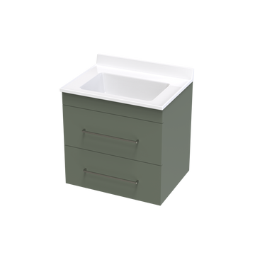 Cashmere Statesman 600 Double Drawer Wall Vanity