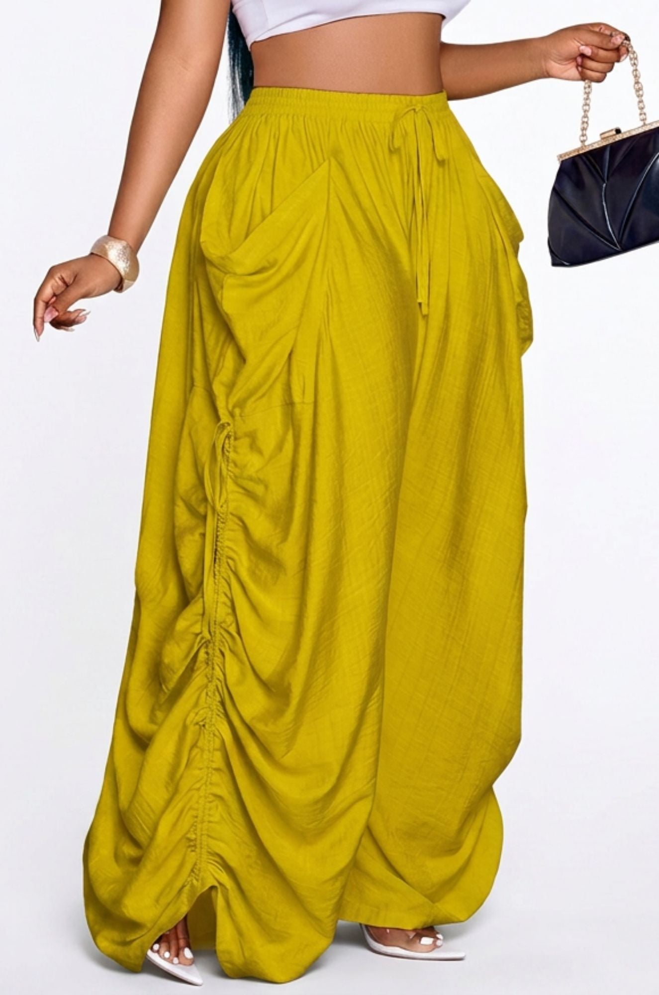 Free Spirit Wide Leg Pants - Yellow