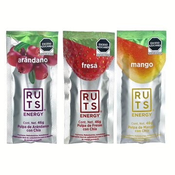 Gel Energético Ruts Energy Mix Arándano, Fresa y Mango 24 46g