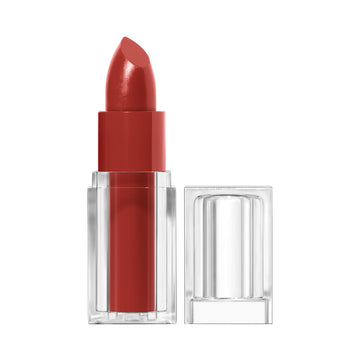 COVERGIRL Clean Lip Color, Cinnablaze, Satin Finish, 24-Hour Wear, Squalane, Avocado & Aloe, Carmine-Free, Non-Drying, 0.12oz