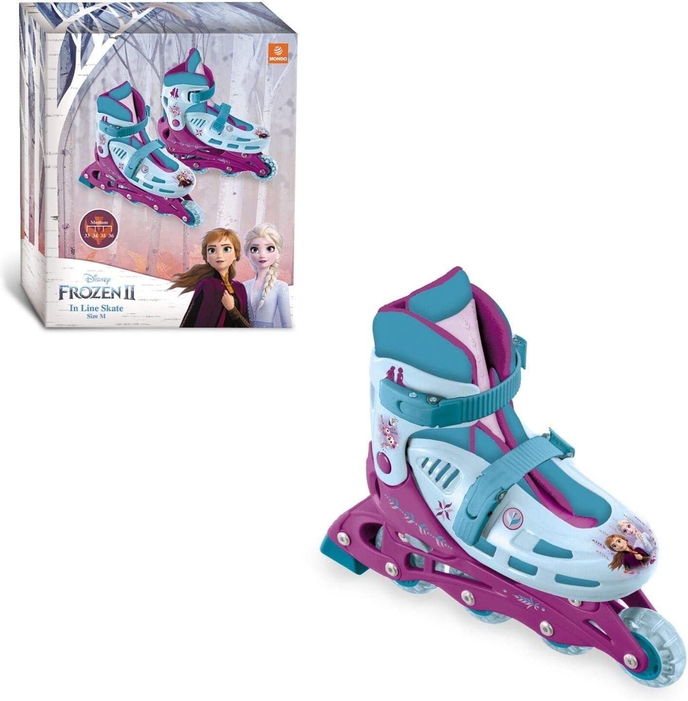 PATTINI IN LINEA FROZEN REGOLABILI DAL 33 AL 36
