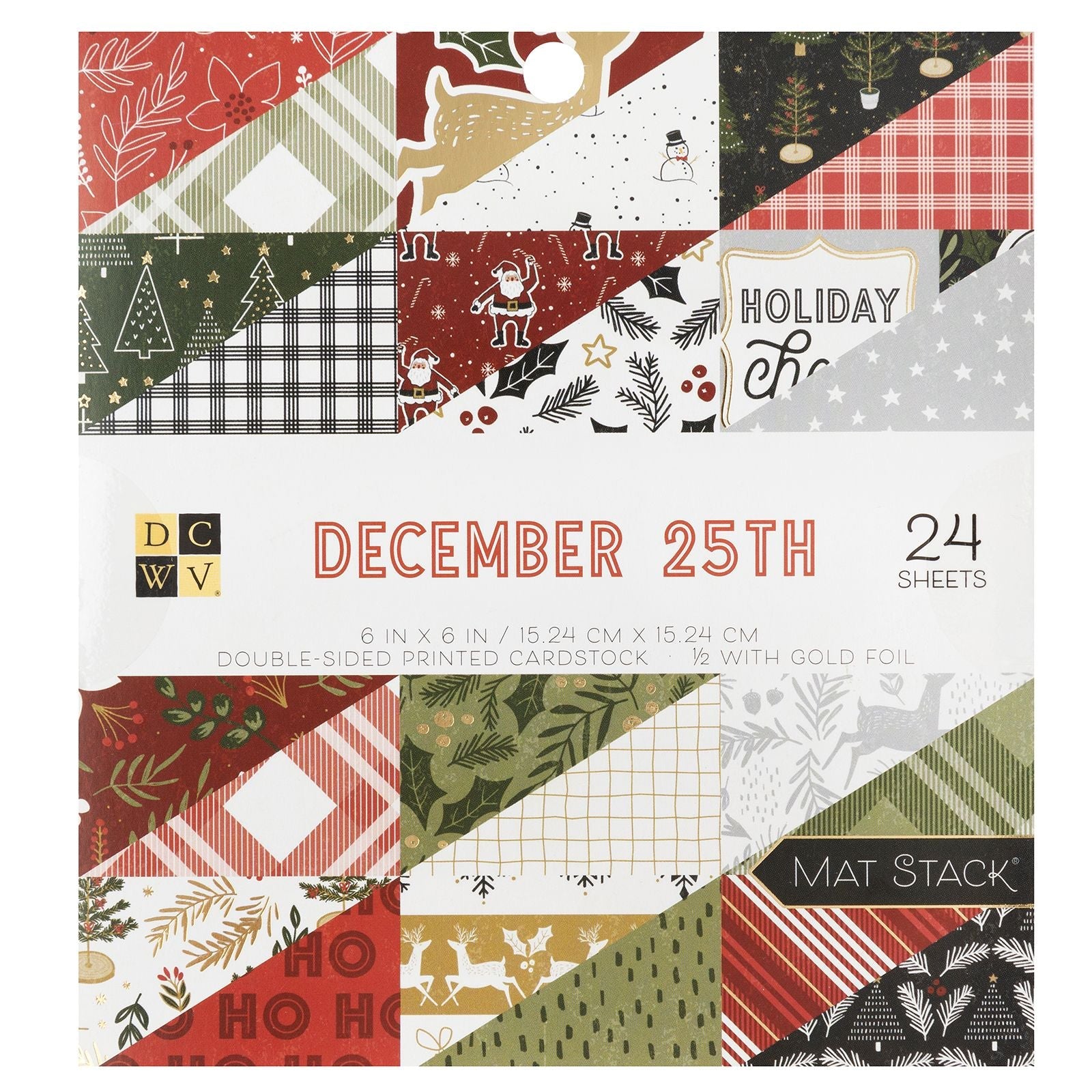 DCWV 6x6 December 25th Gold Foil (24 Sheets)