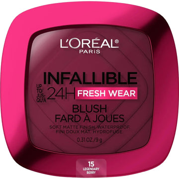 Loreal Infallible Up to 24H Fresh Wear Soft Matte Blush- 15 Legendery Berry - The Beauty League Pakistan