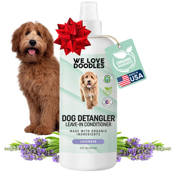 We Love Doodles Dog Detangler Spray - Leave-in Conditioner for Dogs - Dog Detangling Spray - Dematting Spray for Dogs - Tangle Remover - Made in The USA (Lavender)