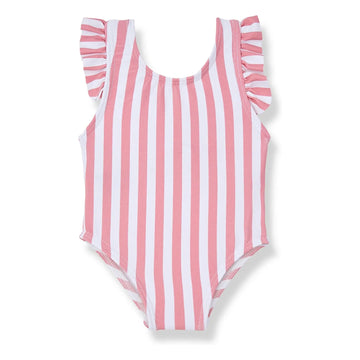 1+ in the family - Ponsa Striped Swimsuit | Powder Pink