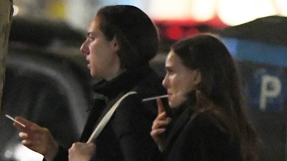 natalie portman smokes cigarettes Natalie Portman puffs on a cigarette  during night out in New York -