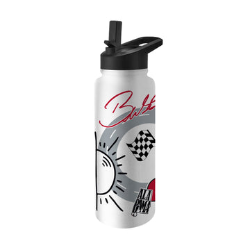 Bubba Wallace 34oz Native Quencher Bottle drinkware with logo branding, large size, and durable plastic construction.