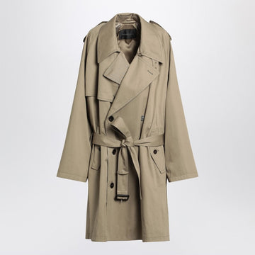 Balenciaga Balenciaga Beige double-breasted cotton trench coat