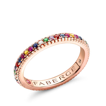 Love by Faberge Eternity Ring with Mixed Gemstones