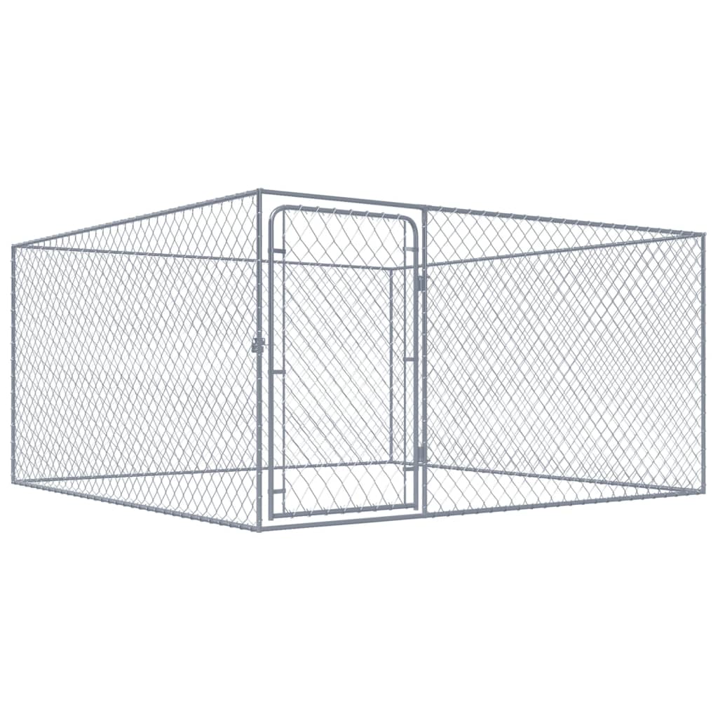 Hondenkennel Voor Buiten Gegalvaniseerd Staal 2 x 2 x 1 m