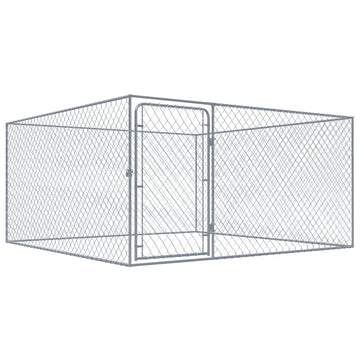 Hondenkennel Voor Buiten Gegalvaniseerd Staal 2 x 2 x 1 m