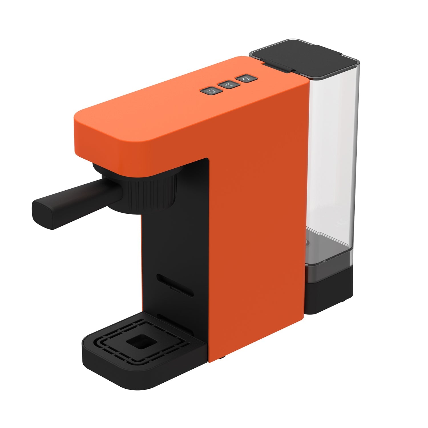 DICTROLUX - Macchina da Caffè 4 in 1 Krystin Orange 1400 Watt - Compatibile con capsule Nescafé® Dolce Gusto®, Nespresso®, caffè macinato e cialde ESE