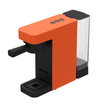 DICTROLUX - Macchina da Caffè 4 in 1 Krystin Orange 1400 Watt - Compatibile con capsule Nescafé® Dolce Gusto®, Nespresso®, caffè macinato e cialde ESE