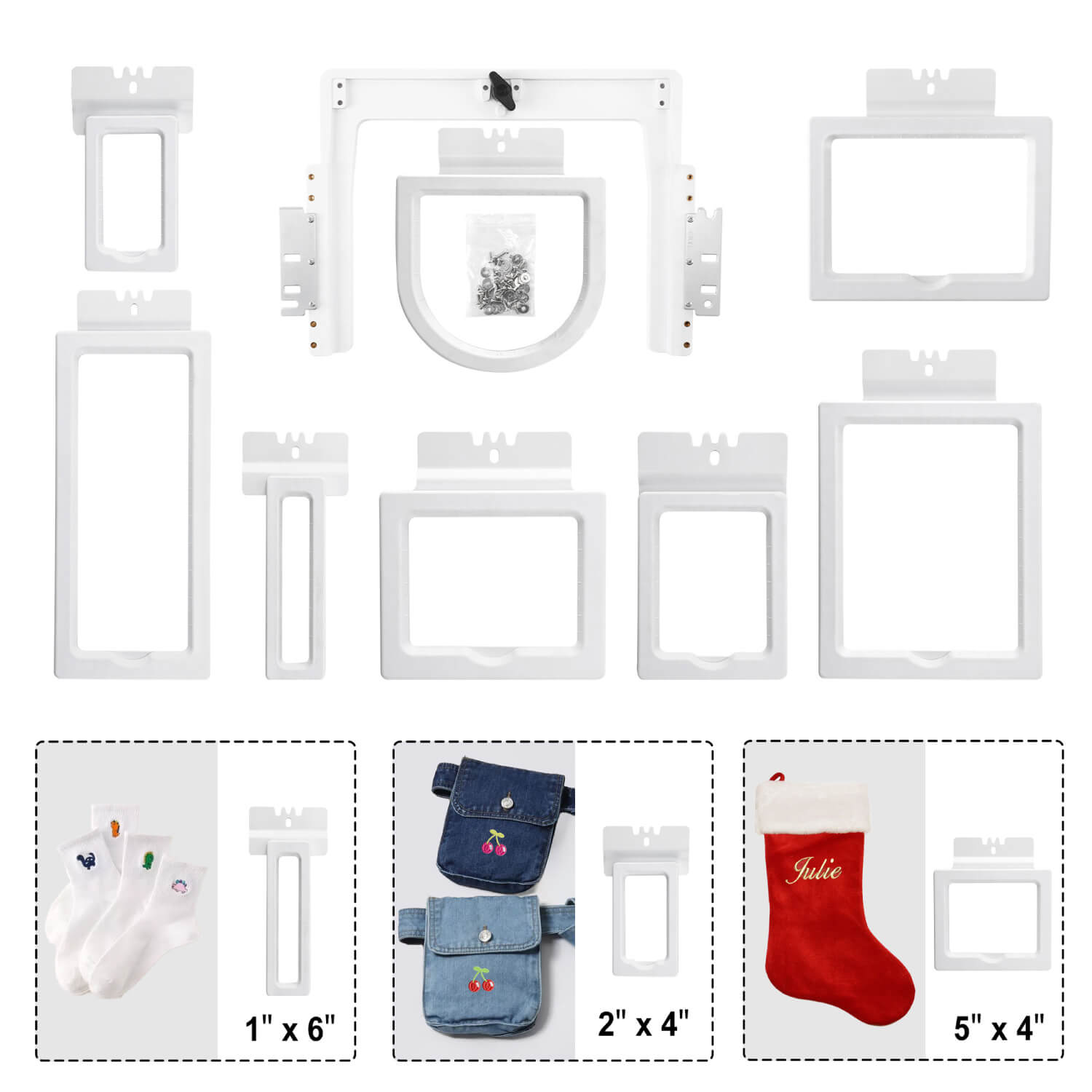 8in1 Magnetic Embroidery Hoops Kit for Anysew Embroidery Machines