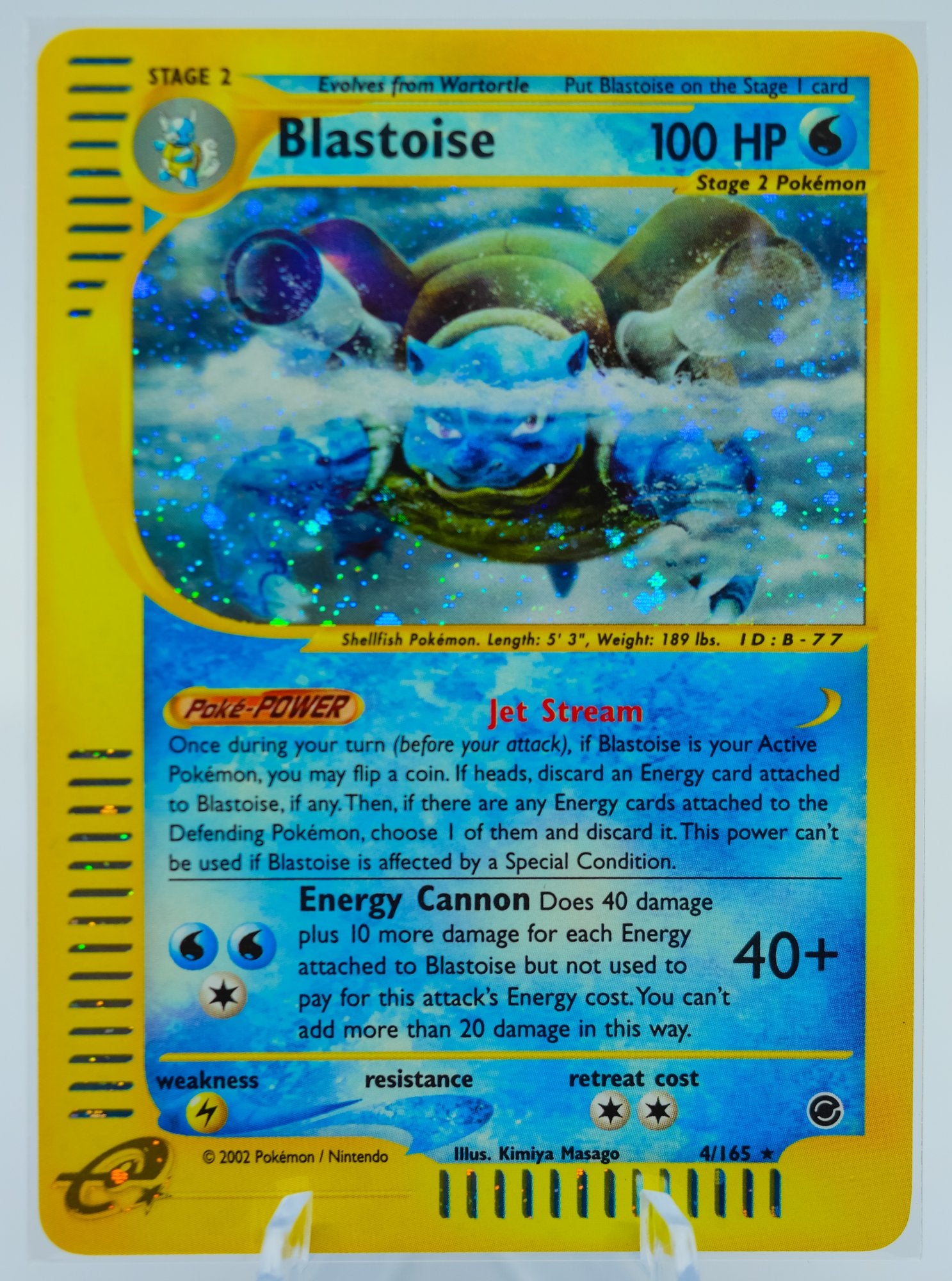 RARE BLASTOISE EXPEDITION SET HOLOGRAPHIC E-READER POKEMON CARD!!! #7898