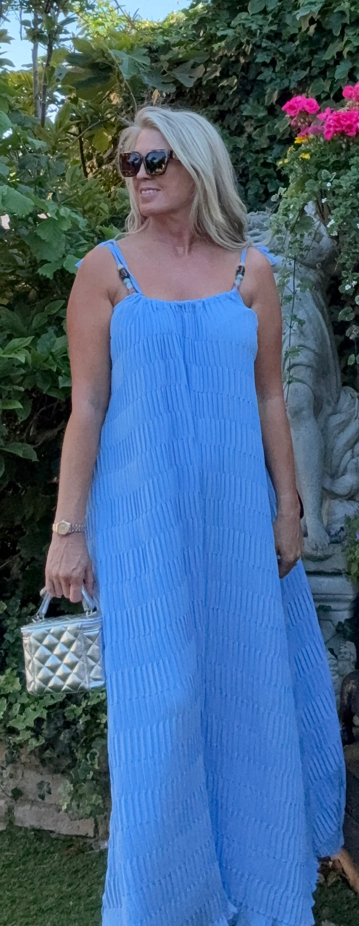 Tie Shoulder Maxi With Beads - one size 16-18