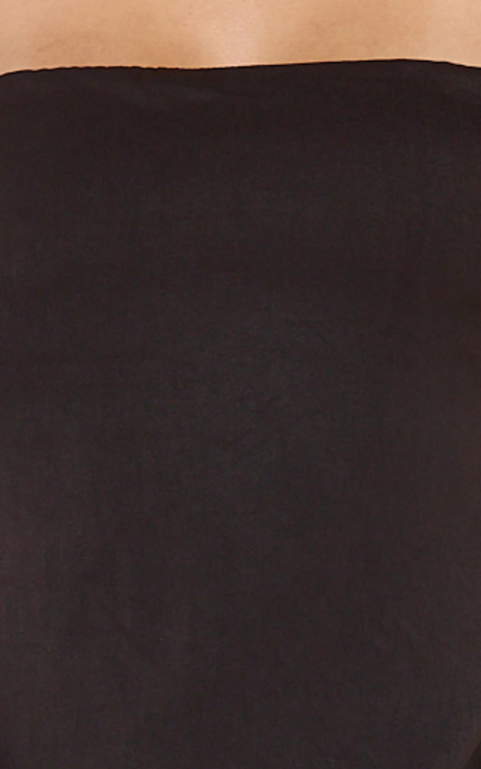 Robyn Top - Strapless Longline Tie Back Top in Chocolate