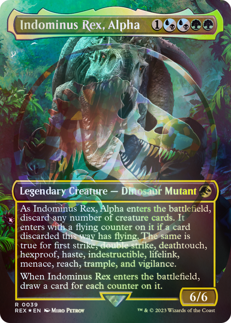Indominus Rex, Alpha · Jurassic World Collection (REX) #39 · Scryfall Magic:  The Gathering Search