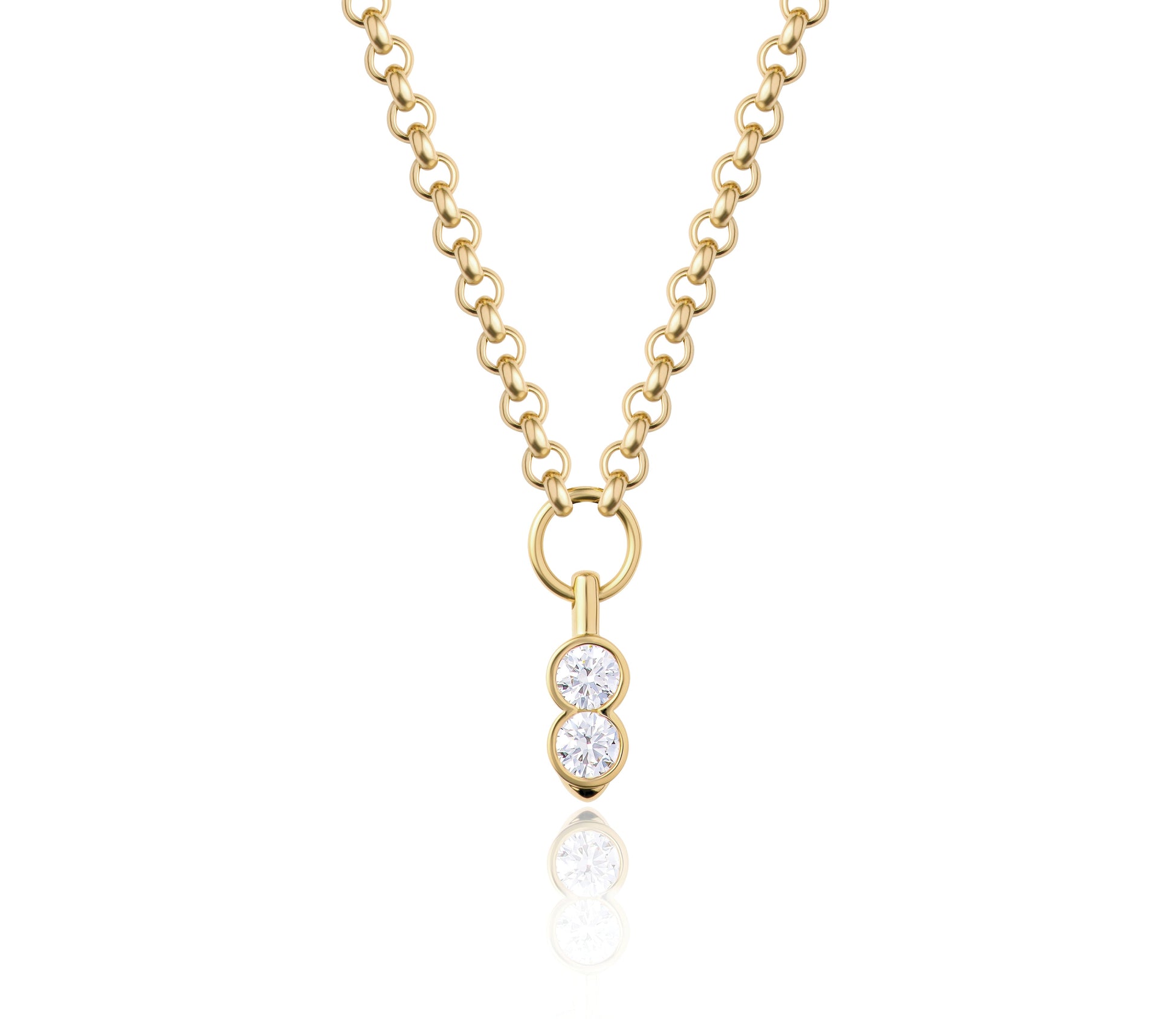 Round Cuddle Double Tip Necklace