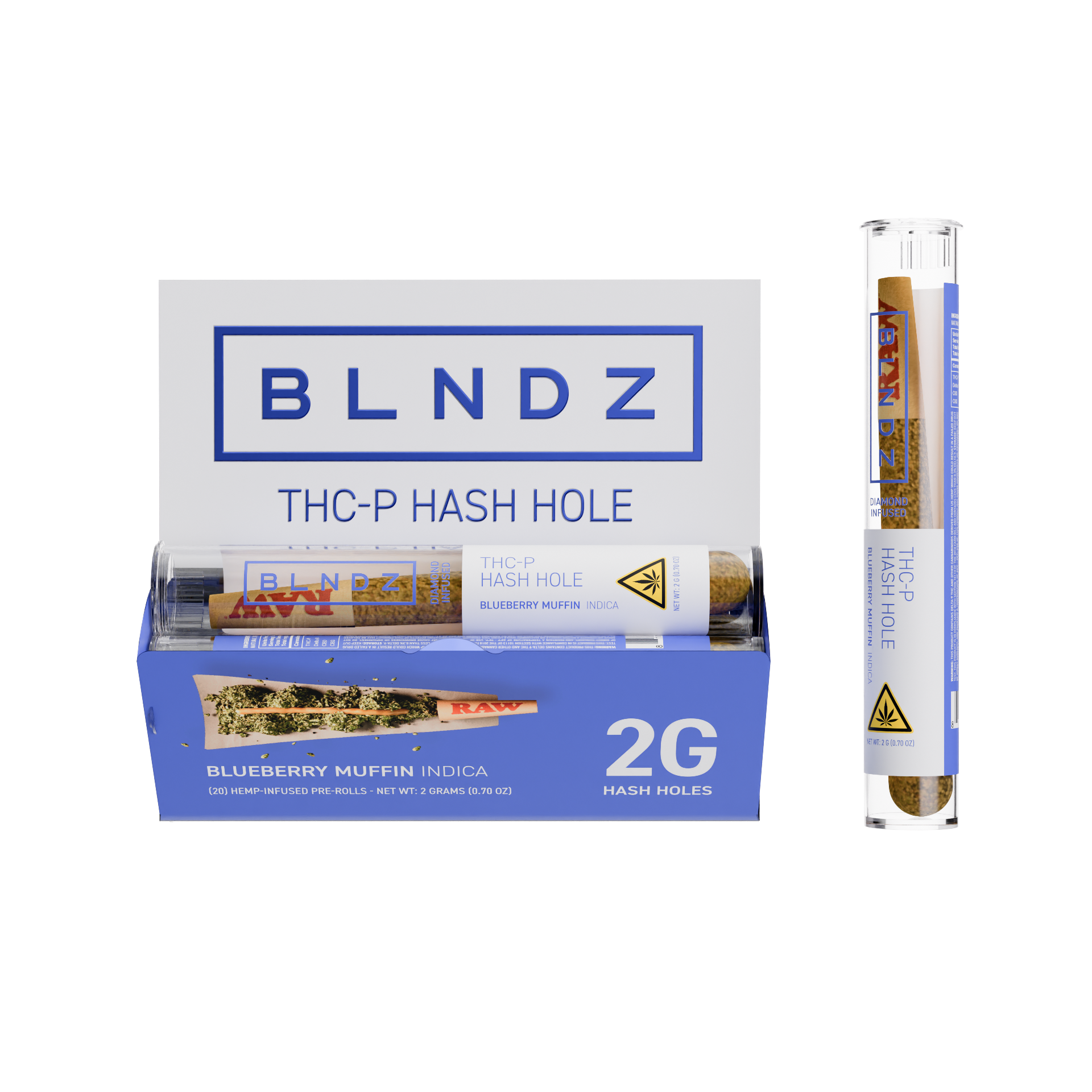 BLNDZ THC-P 2G HASH HOLE PRE-ROLLS 20COUNT