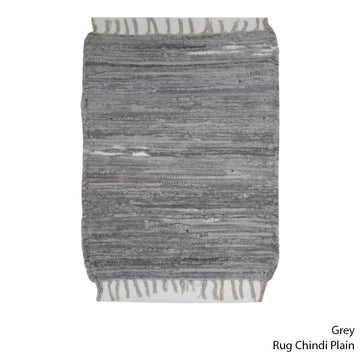 Rug Chindi Plain Grey 50x80