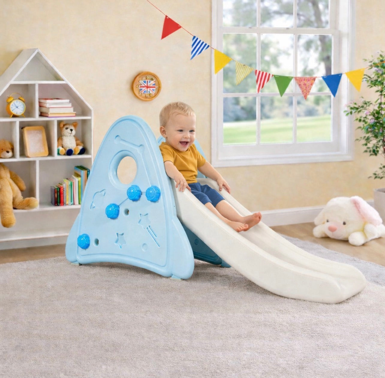 My First Slide | Garden Climber Slide Set for Indoor & Outdoors | Blue | 6m+