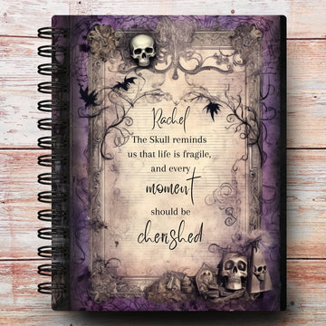 Purple Gothic Skulls Custom Planner