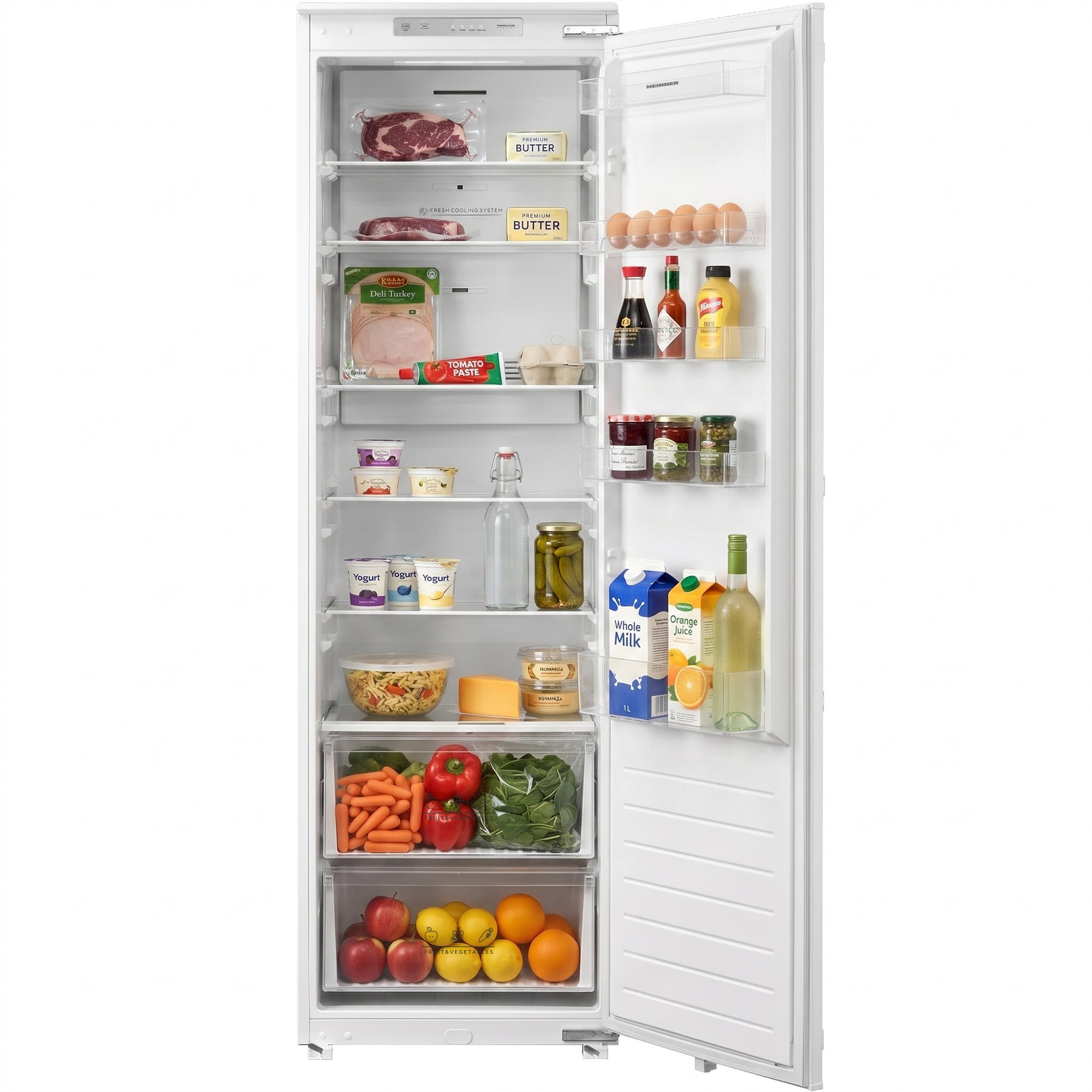 Heinner HF-BIM304NFINVE inbouw koelkast – 304 L – No Frost – energielabel E (Tweedekans)
