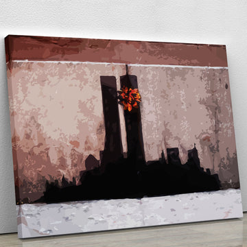 Banksy New York Twin Towers Canvas Print or Poster - Canvas Art Rocks - 1