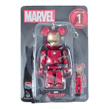 Bearbrick Happy Kuji 'MARVEL' (2021) - 1 Iron Man 100% in der Verpackung