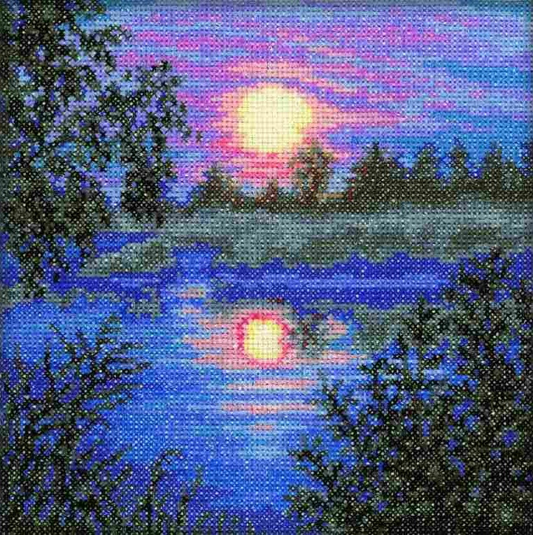 Evening - embroidery kit /RTO/ 15 x 15 cm