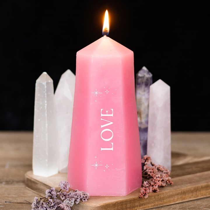 Love Crystal Candle with Hidden Rose Quartz