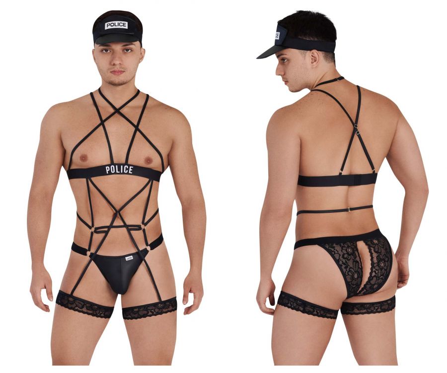 CandyMan 99569 Police Costume Outfit Black