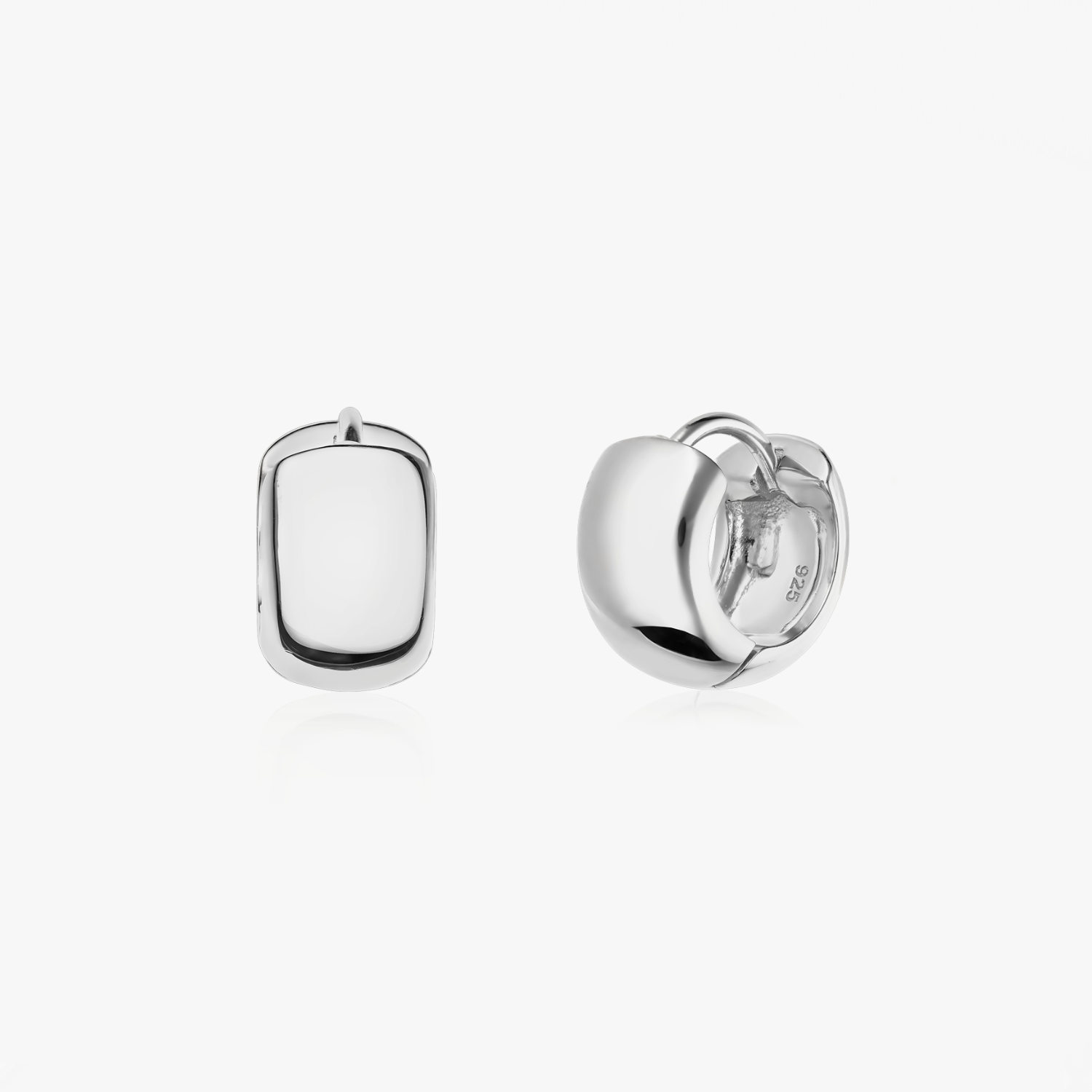 Srebrne kolczyki Bold Mini Hoops - Indira