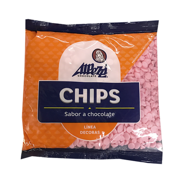 Chispas sabor chocolate color Rosa c/500gr