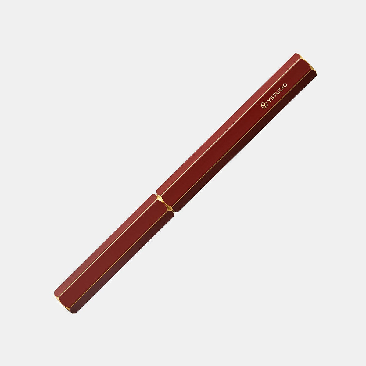 Mosiężne pióro wieczne Classic Revolve - bordowe, ystudio, design artykuły biurowe, domowe biuro