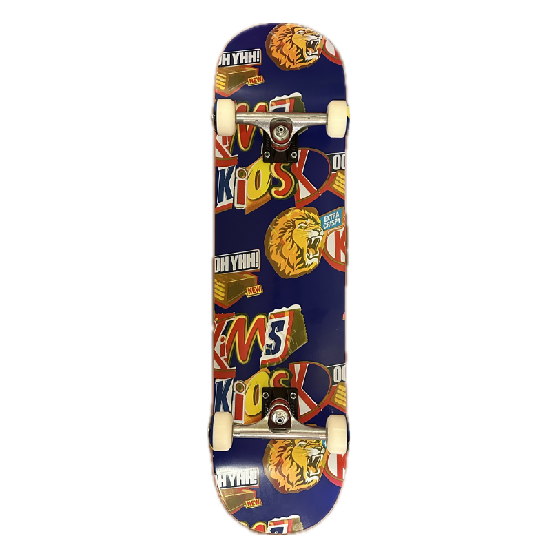 Nybegynder PRO complete skateboard - Kims Kiosk Snack Deck Blå (8.5)
