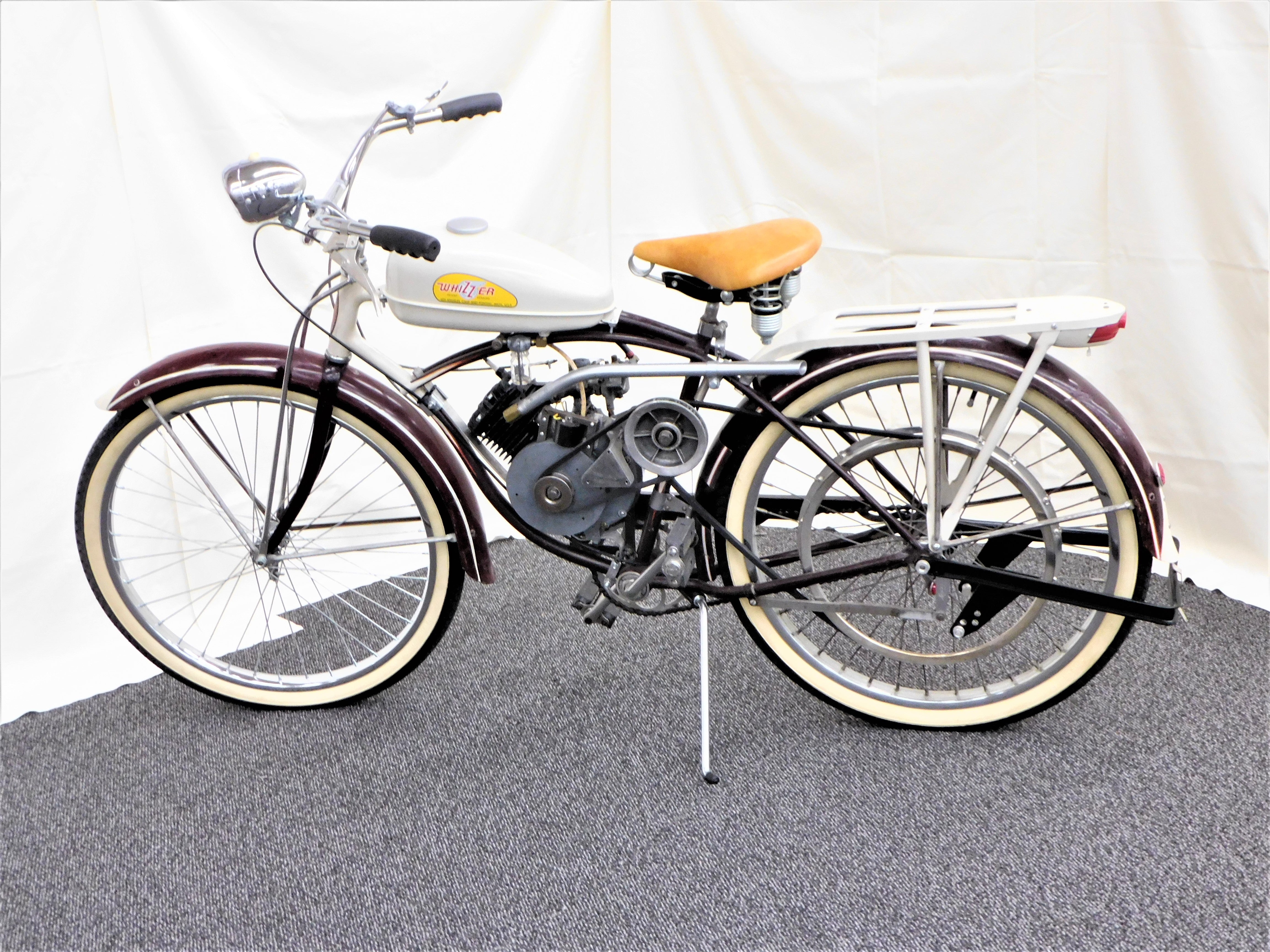 STK 10205  1950 Schwinn S-4 Bicycle w/ Whizzer Motor