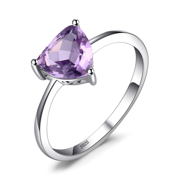 Anillo De Compromiso Amatista En Plata 925