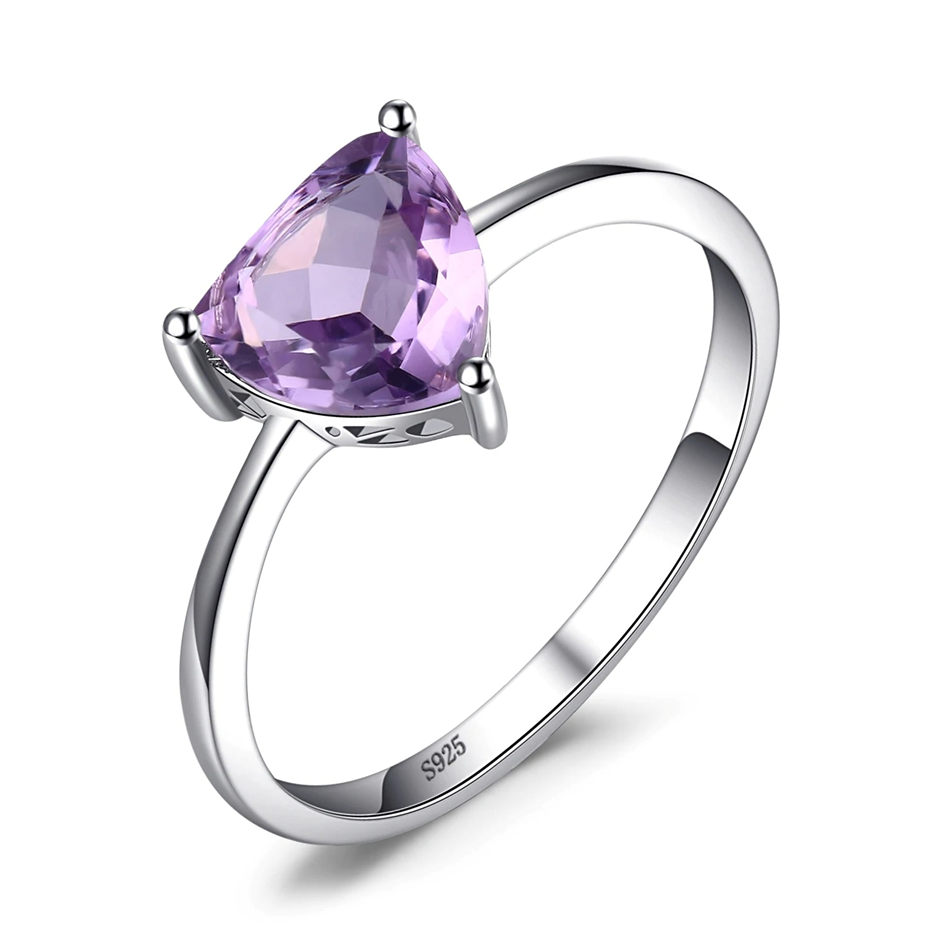 Anillo De Compromiso Amatista En Plata 925