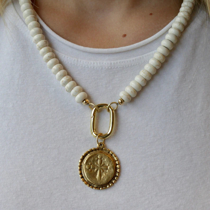HEART FELT WHITE CROSS NECKLACE by InspireDesigns