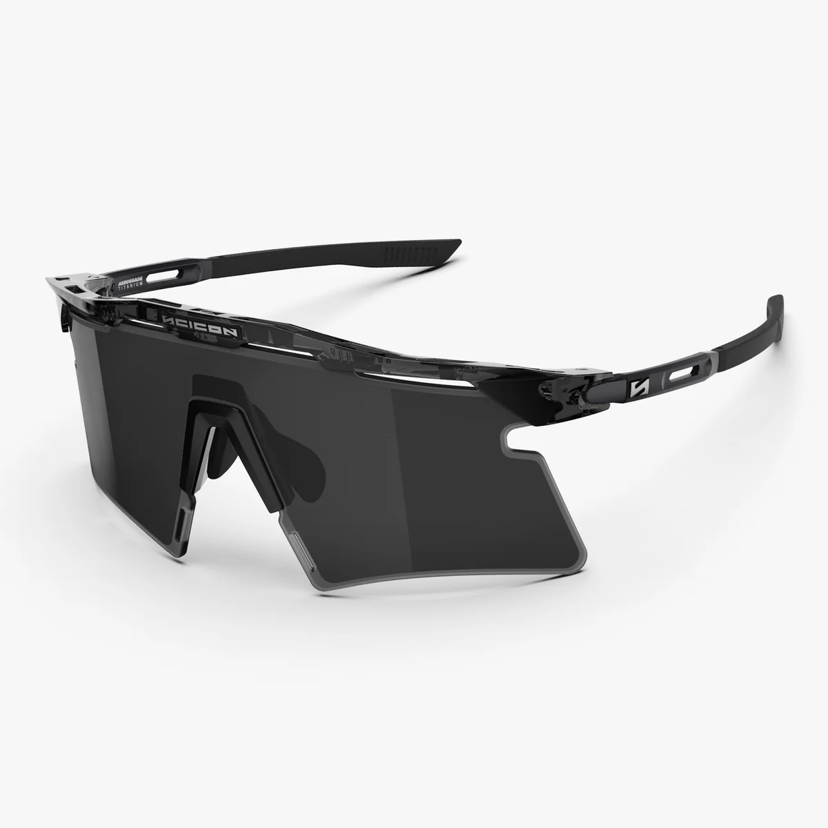 Gafas SCICON AEROSHADE 2.0 TITANIUM Black Crystal Gloss Lens Smoke Black + Pink