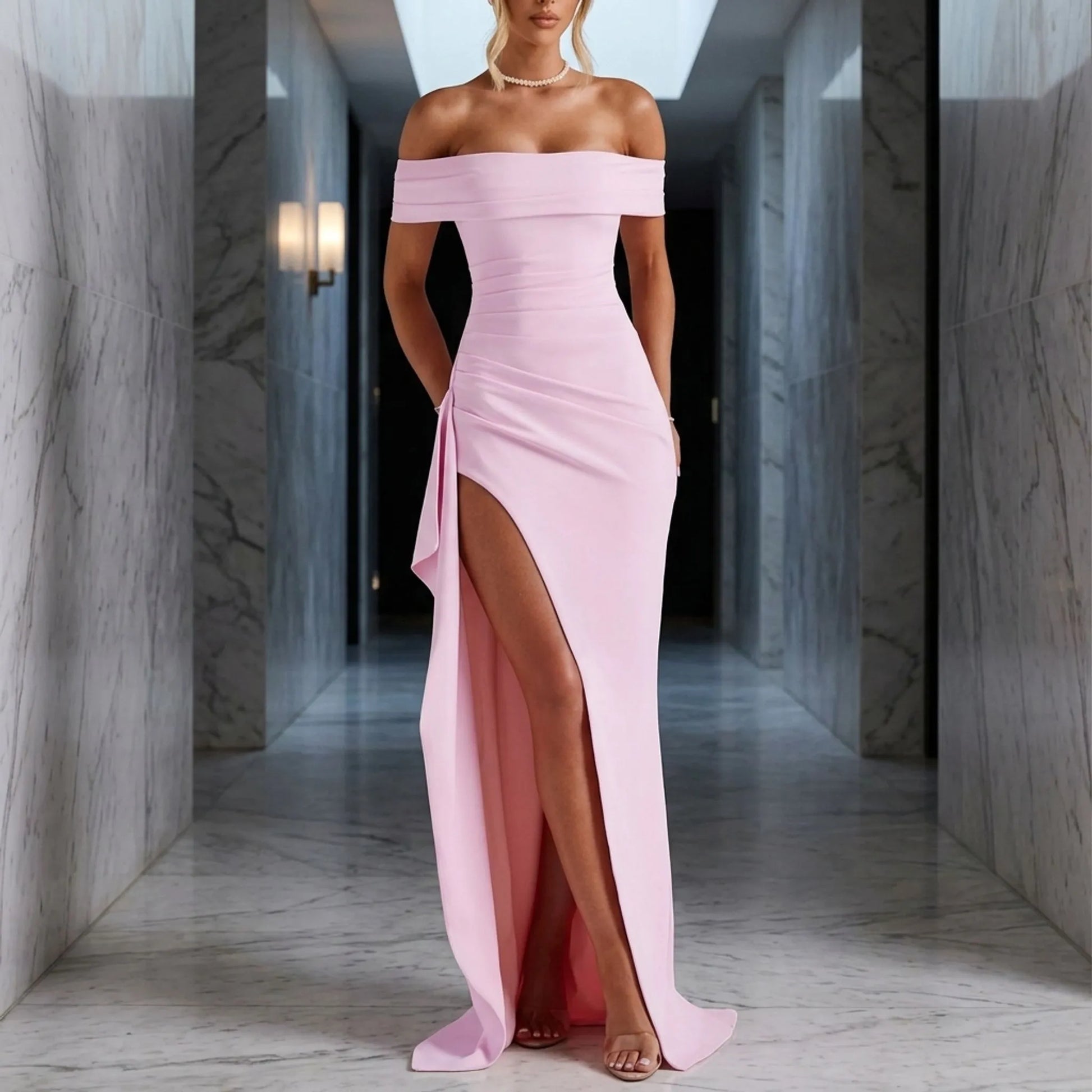 Elegante Off-Shoulder Maxijurk | Navando