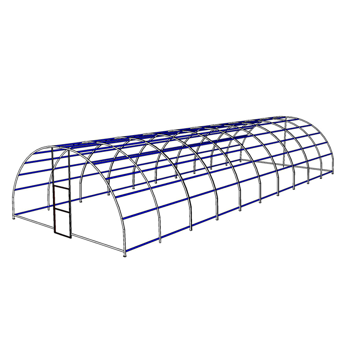 Rundbogenhalle Elliptisch (Breite: 7M, Länge: 8M, Tür: 2.5M, Isolation: Bizophole)