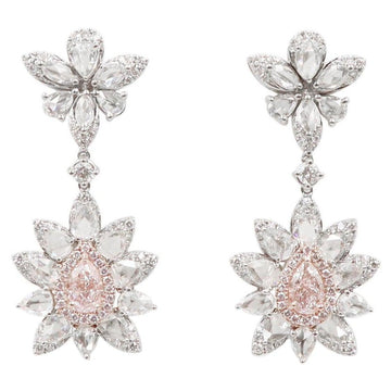 Emilio Jewelry Gia Certified 4.67 Carat Pink Diamond Earrings