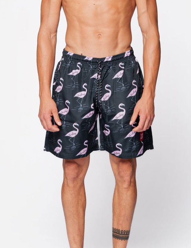 Costume flamingo black Saint Tropez TURKEY
