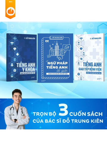 Trọn Bộ 3 cuốn sách của BS. Đỗ Trung Kiên - Tiếng Anh Y Khoa - Tiếng Anh Giao Tiếp Bệnh Viện - Ngữ Pháp Tiếng Anh Tối Giản Bido - Tiệm Sách Việt tại Australia