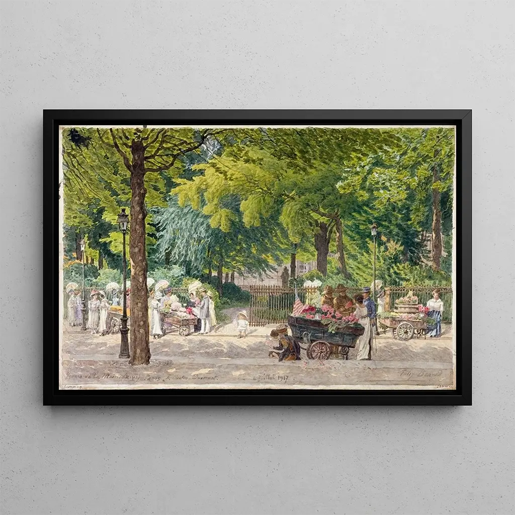 Flix Brard - Square de la mairie du 14me arrondissement rue Mouton Duvernet le 4 juillet 1917.webp